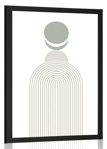 Poster curcubeu modern cu cercuri Mid-Century