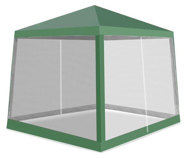 Aga Foișor de grădină cu plasă împotriva țânțarilor 2,4x3 m Verde