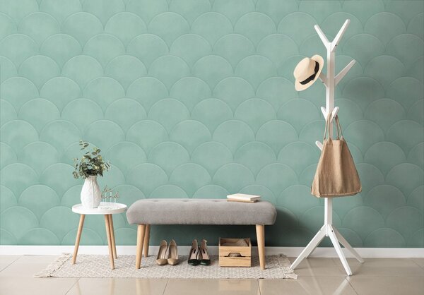 Tapet arc verde modern