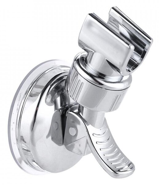Suport cu ventuza pentru para de dus, reglabil 360 grade, crom elegant, sustinere pana la 5kg