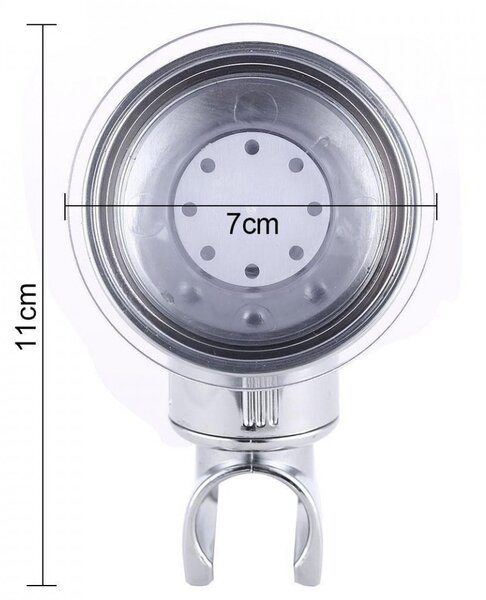 Suport cu ventuza pentru para de dus, reglabil 360 grade, crom elegant, sustinere pana la 5kg