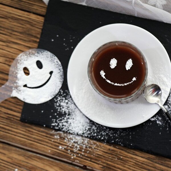 Set pentru decorare cafea sau prajituri, 19 sabloane reutilizabile cu forme diferite
