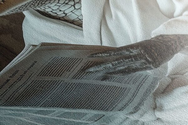 Tablou crocodilul cu ziar pe toaletă