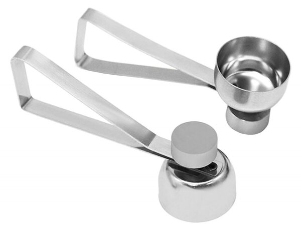 Dispozitiv decojire oua, design ergonomic, otel, 10 x 3,3 cm, argintiu