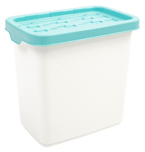 Cutie de depozitare Doloni cu capac 28x18,6x27,2 Alb/Turcoaz