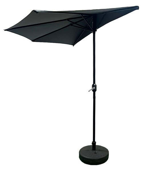 Umbrelă de soare semicirculară Aga CLASSIC 270 cm Gri închis