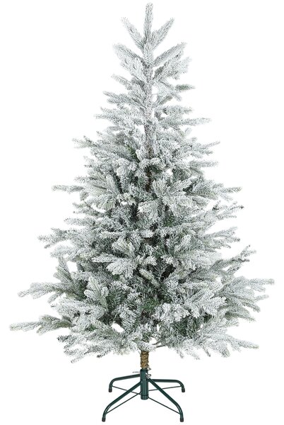 HOMCOM Pom de Crăciun înzăpezit 150 cm cu Bază Metalică Pliabilă | Aosom Romania