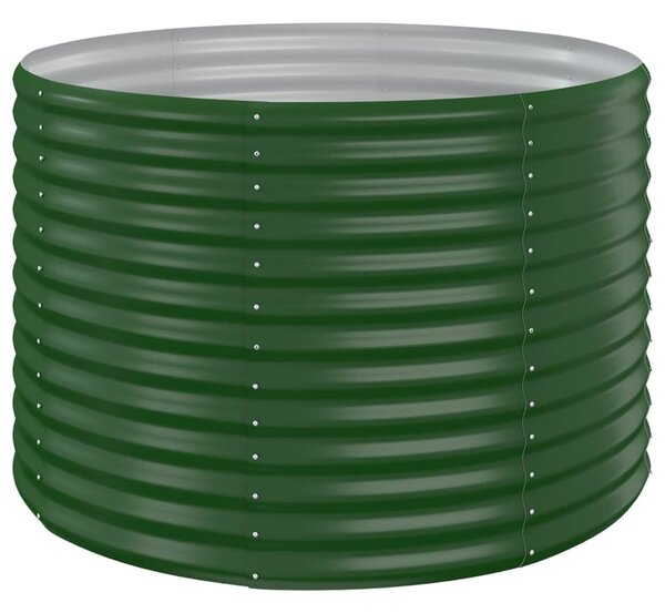 Jardinieră, verde, 100x100x68 cm, oțel vopsit electrostatic