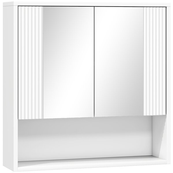 HOMCOM，Dulap de Baie Suspendat, Uși Soft-close, Raft Reglabil，60 x 16 x 60 cm，Alb | Aosom Romania