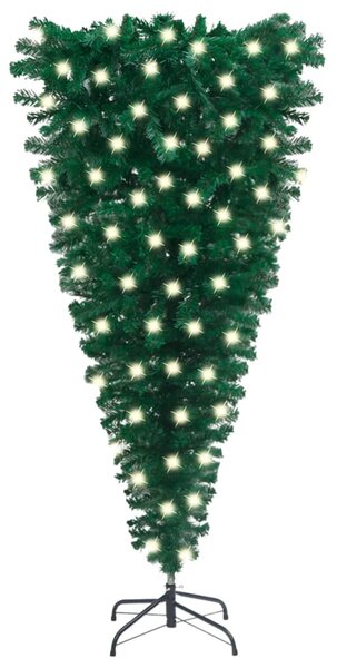 Brad de Crăciun artificial pre-iluminat inversat, verde, 120 cm
