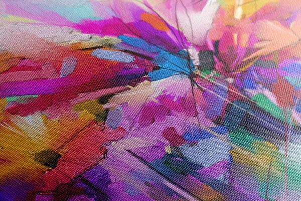 Tablou flori colorate abstracte