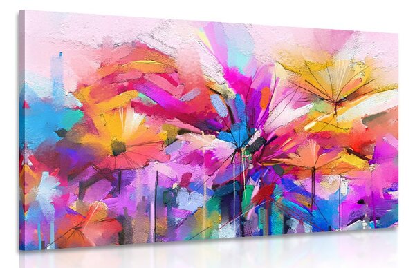 Tablou flori colorate abstracte