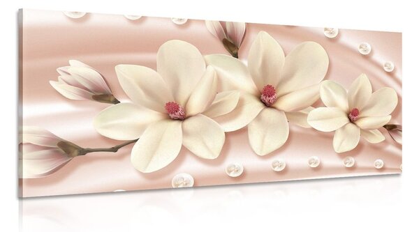 Tablou magnolie de lux cu perle