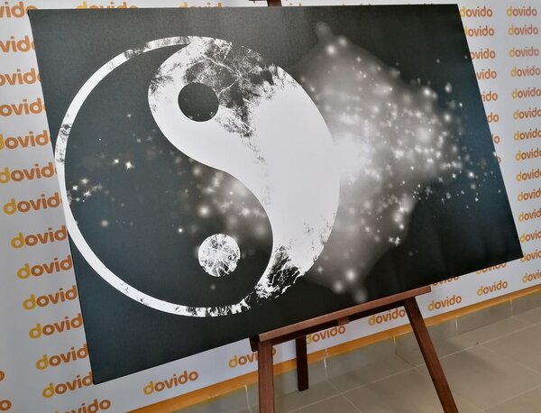 Tablou simbolul Yin și Yang în design alb-negru