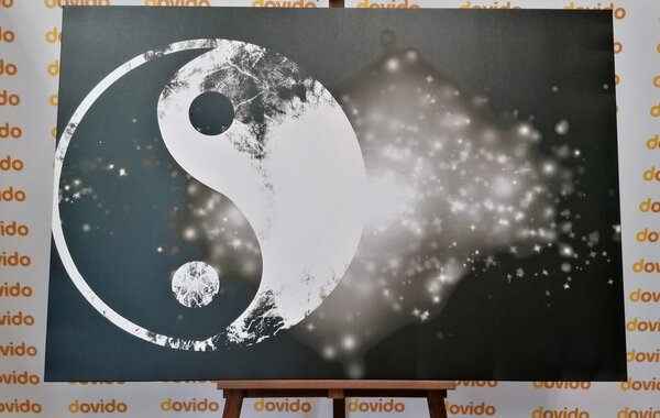 Tablou simbolul Yin și Yang în design alb-negru