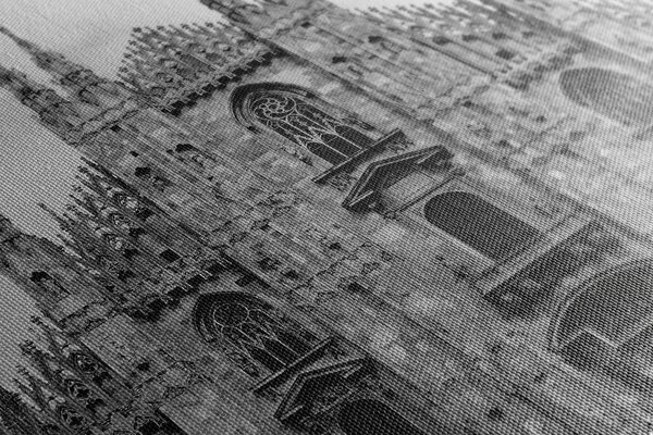 Tablou catedrala în Milano în design alb-negru