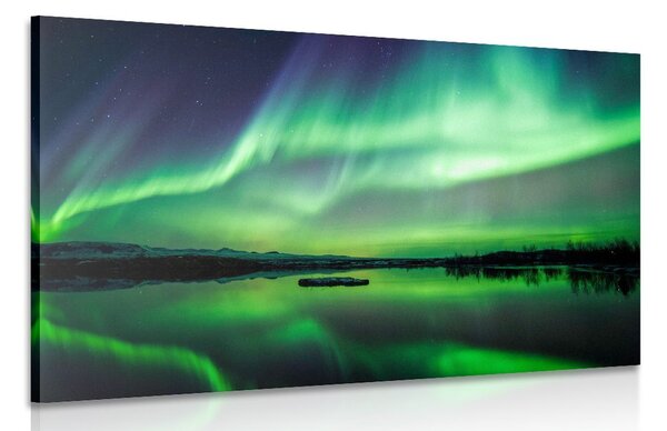 Tablou aurora polară verde