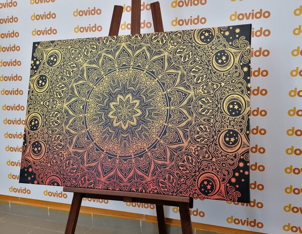 Tablou Mandala de aur orientală
