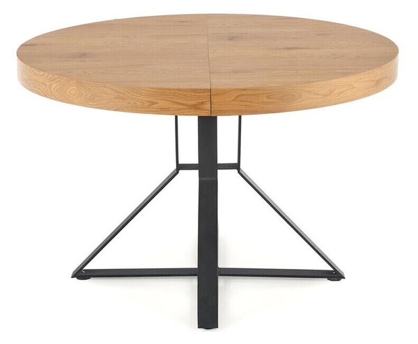 Masă Houston 1224, Stejar auriu, Negru, 77cm, 60 kg