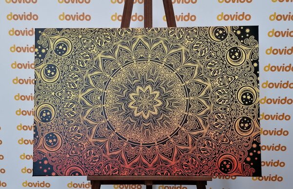Tablou Mandala de aur orientală