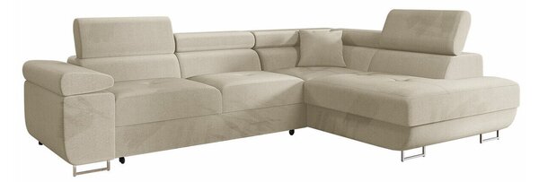 Colțar Comfivo Vinetum, Funcția de dormit, Spațiu de depozitare, 274x203x70cm, 141 kg, Picioare: Plastic, Metal