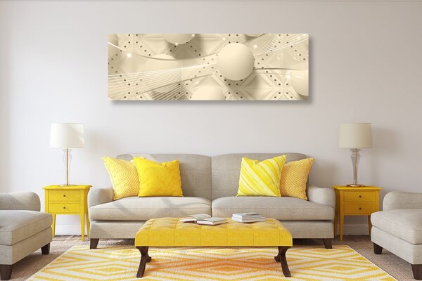 Tablou lux alb în design sepia