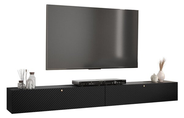 Comodă tv Hartford H119 Negru, Cu ușă, 300x34x40cm