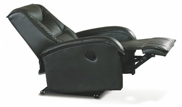 Fotoliu recliner Houston 564, Negru, Piele ecologică, 83x85x93cm, 34.5 kg