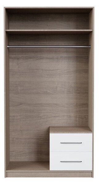 Dulap Cavmero 105Stejar Sonoma, Alb, 19x10x6cm, Uși dulapUși dulap: Cu balamale