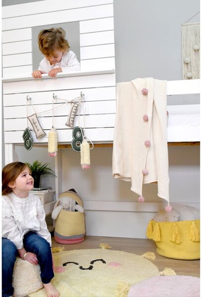 Covor pentru copii galben lavabil/țesut manual din bumbac ø100 cm You're My Sunshine – Lorena Canals