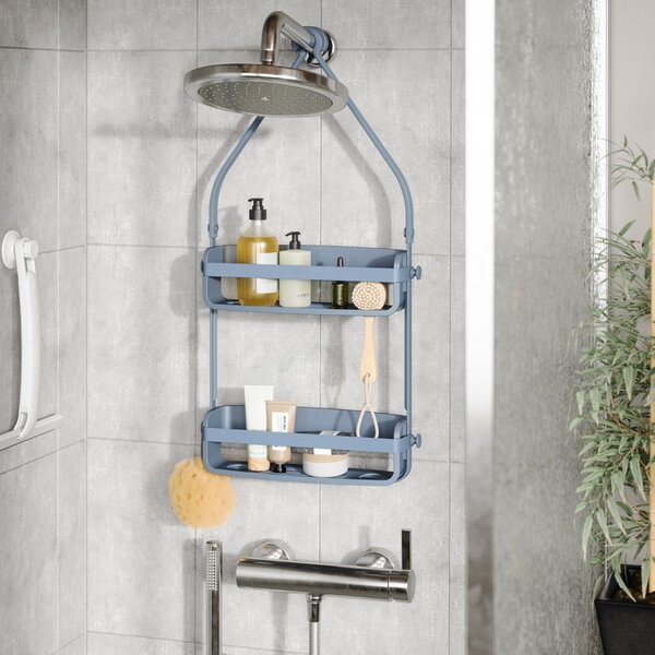 Raft pentru baie albastru suspendat din plastic Flex – Umbra