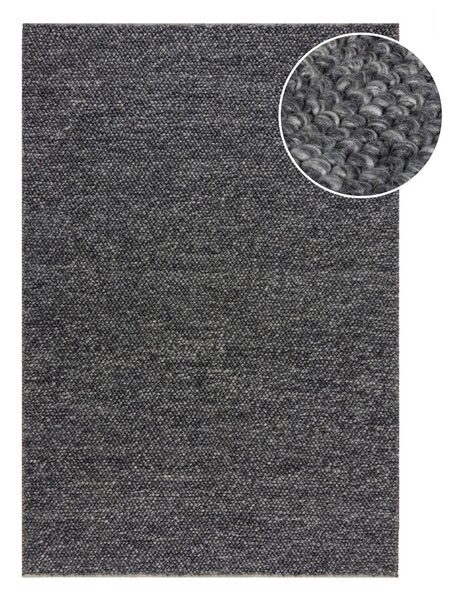 Covor gri închis țesut manual din amestesc de lână 120x170 cm Minerals – Flair Rugs