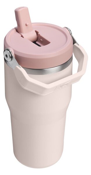 Termos roz deschis din oțel inoxidabil 600 ml IceFlow™ Flip Straw 2.0 Tumbler Rose Quartz – Stanley