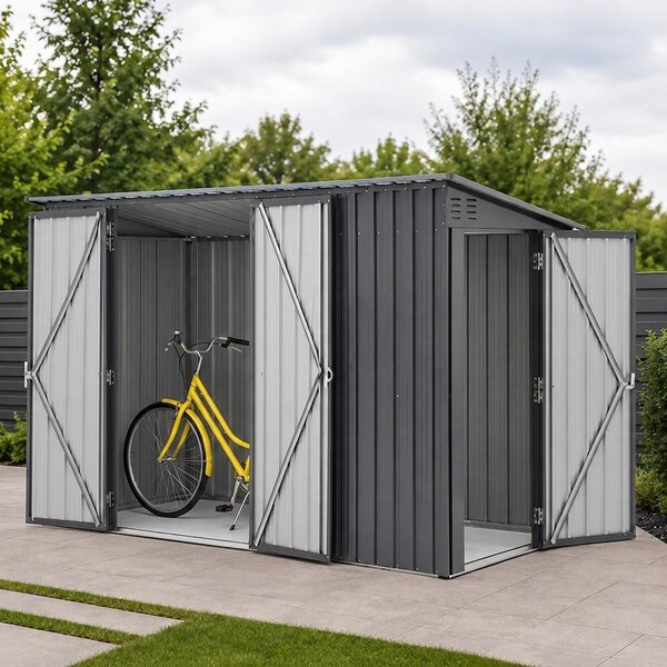 Căsuță de grădină pentru unelte Avenberg, 2,43 × 1,12 m, antracit