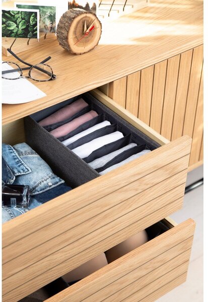 Organizator de sertare cu compartimente Bigso Box of Sweden Drawer, 16,5 x 11 cm, gri
