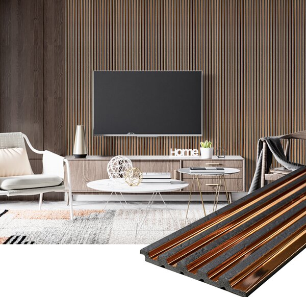 Panou decorativ pentru perete Maron 12,2 х 1,2 х 266 cm