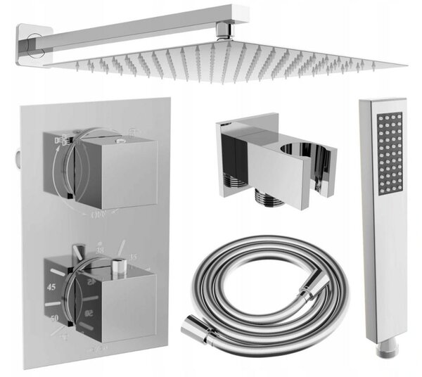 Mexen CUBE - Set de duș ascuns cu 2 ieșiri 6 în 1, crom, 5907709105775
