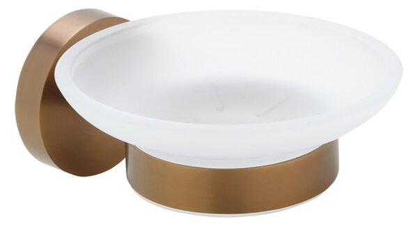 Sapho Sapho, savonieră X-ROUND COPPER, sticlă cu lapte, cupru mat, XR803PG