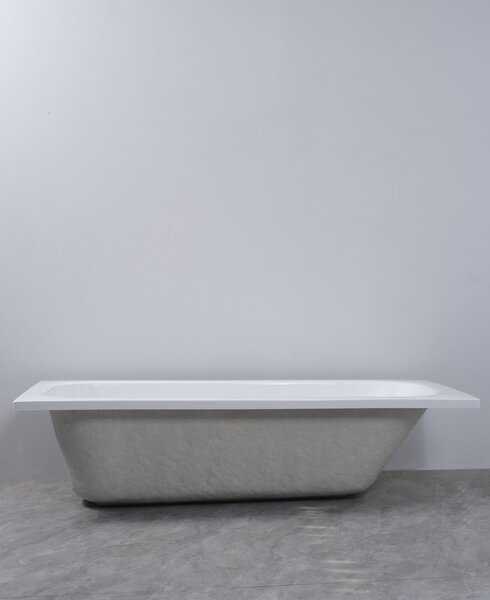Erga Pureline-O, cadă de baie 1400x700x400 mm fără picioare, alb lucios, ERG-V07-PURELINE-O-140x070-WH
