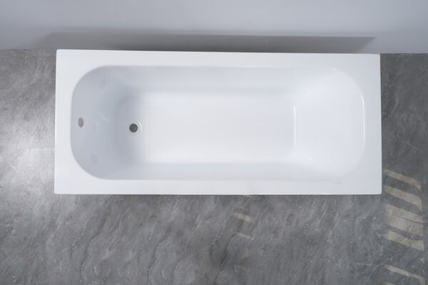 Erga Pureline-O, cadă de baie 1400x700x400 mm fără picioare, alb lucios, ERG-V07-PURELINE-O-140x070-WH