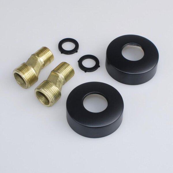 Erga Erga, baterie termostatică de duș cu racord superior pentru coloană de duș de 3/4", negru mat, ERG-YKA-BW.FL-THERM-BLK