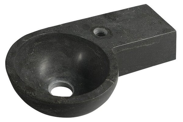 Sapho Sapho, chiuveta din piatra BLOK 40x10x23 cm, antracit negru, 2401-32