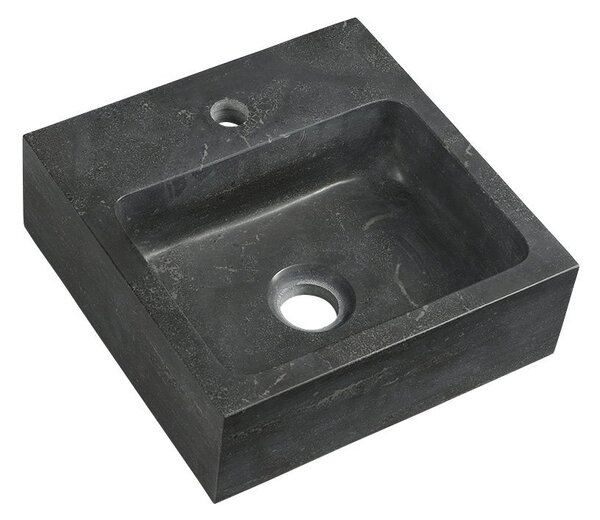 Sapho Sapho, chiuveta din piatra BLOK 30x10x30 cm, antracit negru, 2401-29
