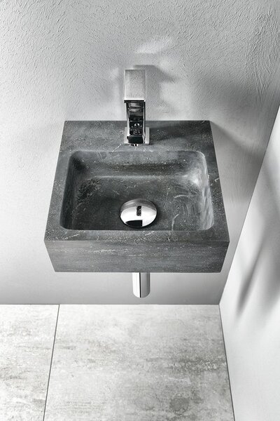 Sapho Sapho, chiuveta din piatra BLOK 30x10x30 cm, antracit negru, 2401-29