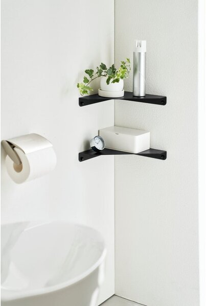 Raft negru de colț din metal 22 cm Tower – YAMAZAKI