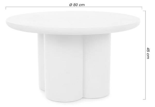 Măsuță de cafea rotundă Cylindus 80 cm - bej