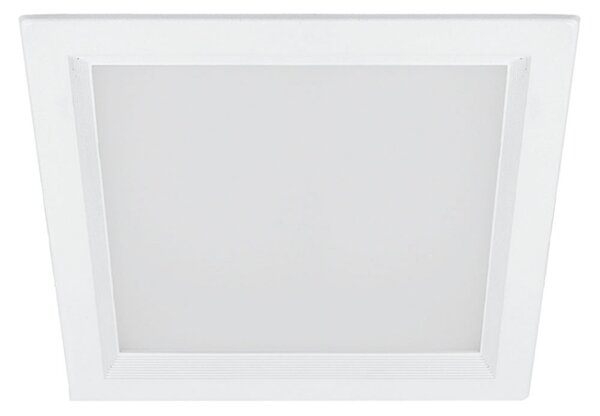 Regiolux Lampă LED încastr. scota-SDES-O/220 4000K 22x22cm, Alb, Hol, Metal, Luminile încastrate unghiulare