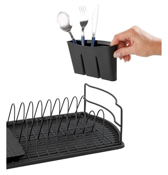 Suport pentru scurs vase Wenko Drip Basic, negru