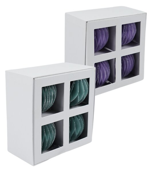 Set decoratiuni din hartie ORLISS 4 buc - diverse culori Culoare: Violet