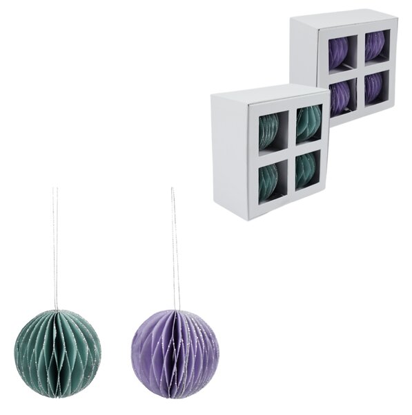 Set decoratiuni din hartie ORLISS 4 buc - diverse culori Culoare: Violet
